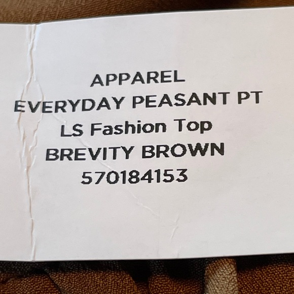 Chico’s $89 brown peasant top size 2P 12/14 - Picture 11 of 14